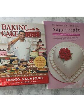 Cake Decorating Baking Book Bundle Cake Boss Buddy Valastro Sugarcraft 2 Books